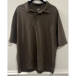Grand Slam‎ Polo Shirt Men's XL Brown Short Sleeve Golf Performance Mens